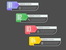 modèle de zone de texte moderne, bannière d'infographie vecteur