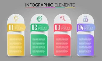 modèle de zone de texte moderne, bannière d'infographie vecteur