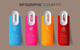 modèle de zone de texte moderne, bannière d'infographie vecteur