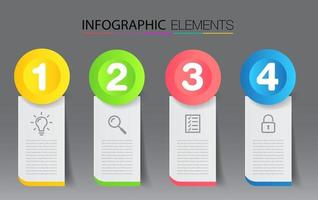 modèle de zone de texte moderne, bannière d'infographie vecteur