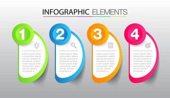 modèle de zone de texte moderne, bannière d'infographie vecteur