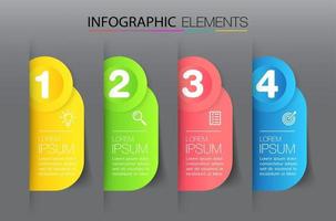 modèle de zone de texte moderne, bannière d'infographie vecteur