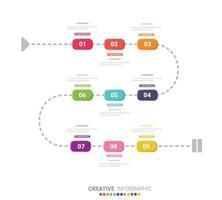 conception infographique vectorielle avec 9 options ou étapes. vecteur