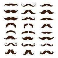 collection de silhouettes de moustaches