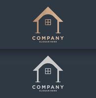 modèle de logo minimal de maison immobilière vecteur