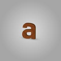 Caractère de bois réaliste d&#39;un typographe, illustration vectorielle vecteur