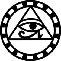 oeil égyptien d'horus icône vecteur
