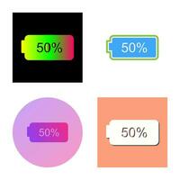 icône de vecteur de demi-batterie unique