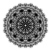 conception de mandala de symétrie de la conception d'éléments floraux à répétition orientale vecteur