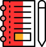 bloc-notes vecteur icône conception