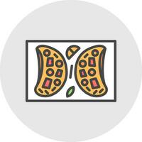 crevette tacos vecteur icône conception