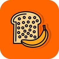 conception d'icône de vecteur de pain aux bananes