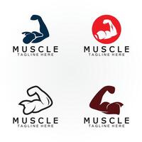 biceps muscle icône logo vecteur conception modèle.