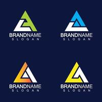 Créatif lettre la Triangle forme monogramme logo vecteur