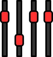 l'audio contrôle vecteur icône conception