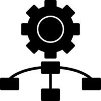 conception d'icône de vecteur de roue dentée