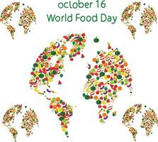monde nourriture journée 16 octobre vecteur