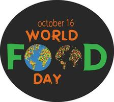 monde nourriture journée 16 octobre vecteur