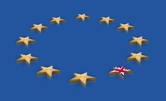 Illustration pour BREXIT - La Grande-Bretagne quitte l&#39;UE, vecteur