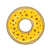 Jaune Donut icône vecteur