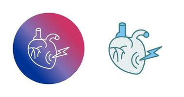 icône de vecteur de crise cardiaque