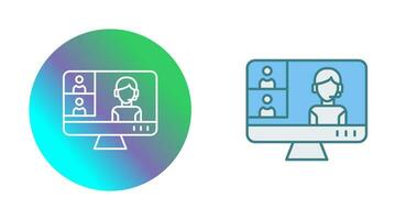 icône de vecteur d'appel vidéo de conférence