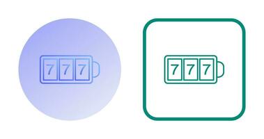 machine à sous avec icône vectorielle sevens vecteur