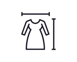 robe concept. Célibataire prime modifiable accident vasculaire cérébral pictogramme parfait pour logos, mobile applications, en ligne magasins et la toile des sites. vecteur symbole isolé sur blanc Contexte.