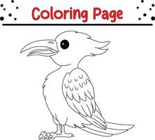 oiseau coloration page pour les enfants. vecteur