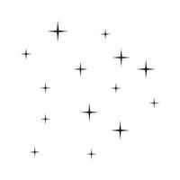 vecteur étoiles sur ciel isolé plat conception vecteur illustration sur blanc Contexte
