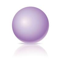 vecteur pastel violet Balle réaliste brillant 3d sphère Balle isolé géométrique figure de rond sphère