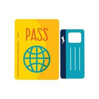 vecteur illustration de passeport icône passeport livre plat passeport livre conception