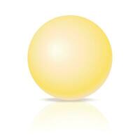 vecteur pastel Jaune Balle réaliste brillant 3d sphère Balle isolé géométrique figure de rond sphère