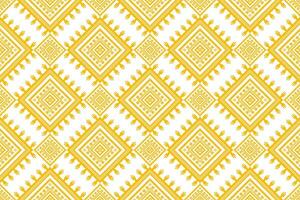 Jaune millésimes traverser point traditionnel ethnique modèle paisley fleur ikat Contexte abstrait aztèque africain indonésien Indien sans couture modèle pour en tissu impression tissu robe tapis rideaux et sarong vecteur