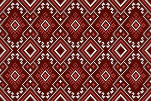 rouge traditionnel ethnique modèle paisley fleur ikat Contexte abstrait aztèque africain indonésien Indien sans couture modèle pour en tissu impression tissu robe tapis rideaux et sarong vecteur