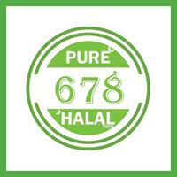 conception avec halal feuille conception 678 vecteur