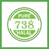 conception avec halal feuille conception 738 vecteur