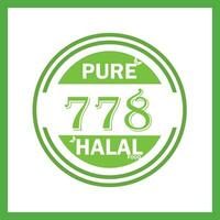 conception avec halal feuille conception 778 vecteur