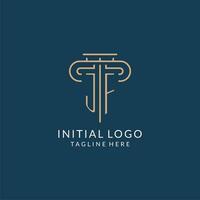 initiale lettre jf pilier logo, loi raffermir logo conception inspiration vecteur