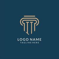 initiale il pilier logo style, luxe moderne avocat légal loi raffermir logo conception vecteur