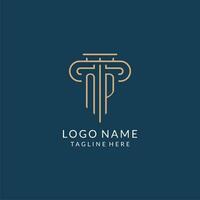 initiale lettre np pilier logo, loi raffermir logo conception inspiration vecteur