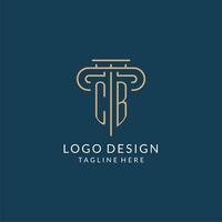 initiale lettre cb pilier logo, loi raffermir logo conception inspiration vecteur