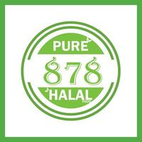 conception avec halal feuille conception 878 vecteur