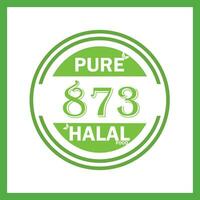 conception avec halal feuille conception 873 vecteur