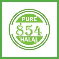 conception avec halal feuille conception 854 vecteur