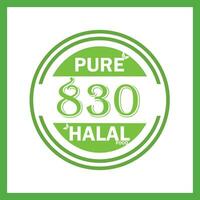 conception avec halal feuille conception 830 vecteur