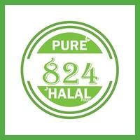 conception avec halal feuille conception 824 vecteur