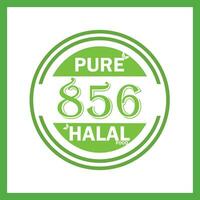 conception avec halal feuille conception 856 vecteur