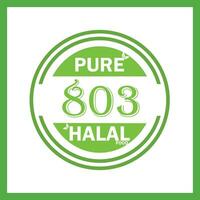 conception avec halal feuille conception 803 vecteur