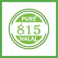 conception avec halal feuille conception 815 vecteur